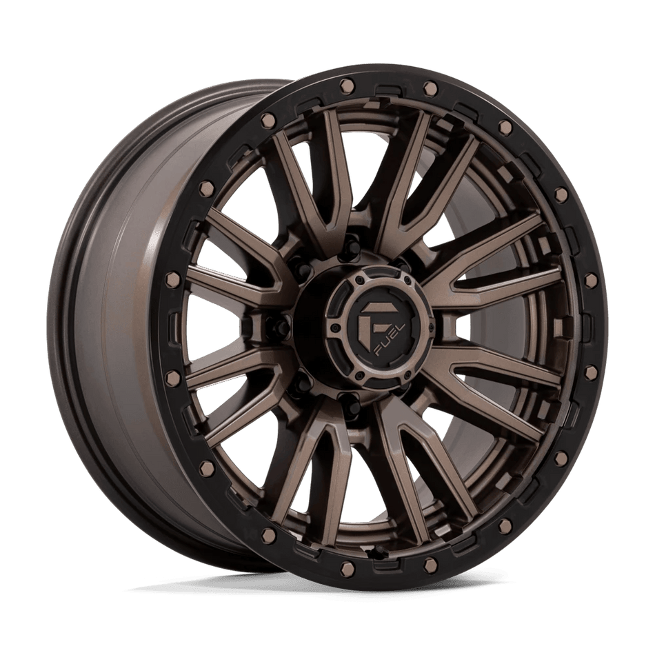Fuel 1PC D681 REBEL 20x9 ET1 8x180 Matte Bronze Black Bead Ring