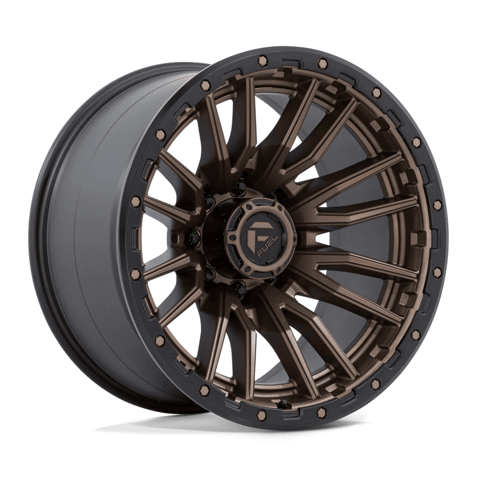 Fuel 1PC D681 REBEL 22x12 ET-44 8x165.1 Matte Bronze Black Bead Ring