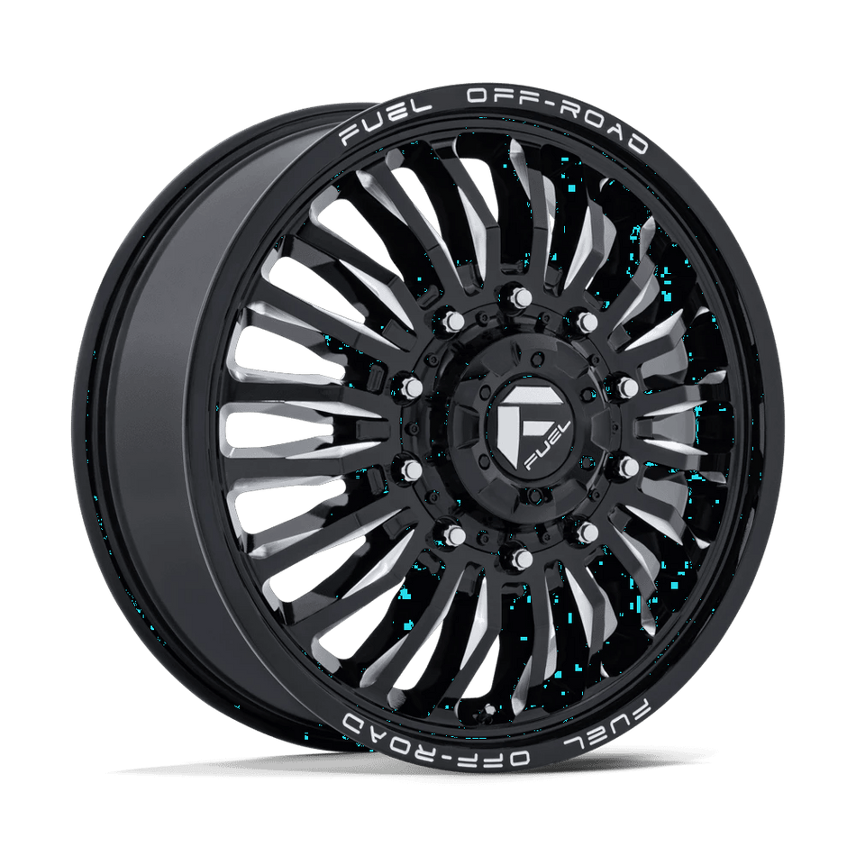 Fuel 1PC D868 ARC DUALLY 22x8.25 ET104 10x225 Gloss Black Milled