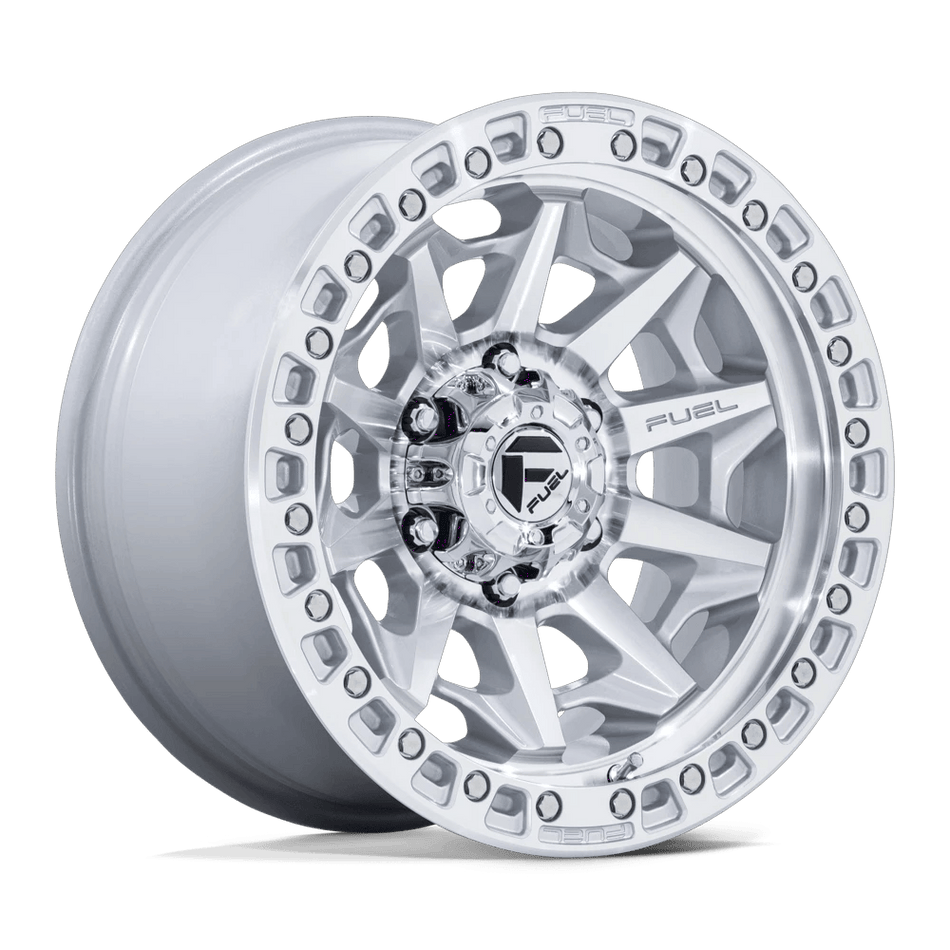 Fuel 1PC D883 COVERT 20x9 ET20 5x139.7 Silver w/ Machined Face