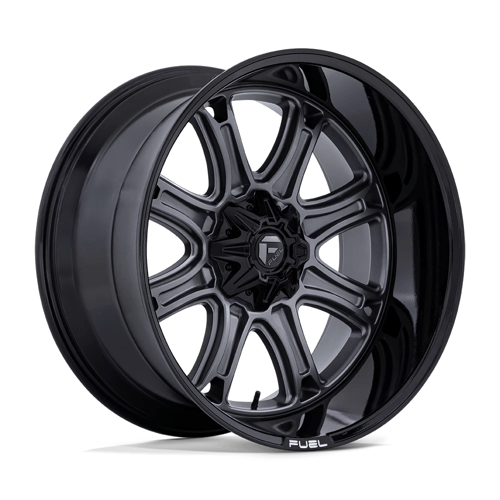 Fuel 1PC DARKSTAR 24x12 ET-44 5x139.7/150 Matte Gunmetal w/ Black Lip