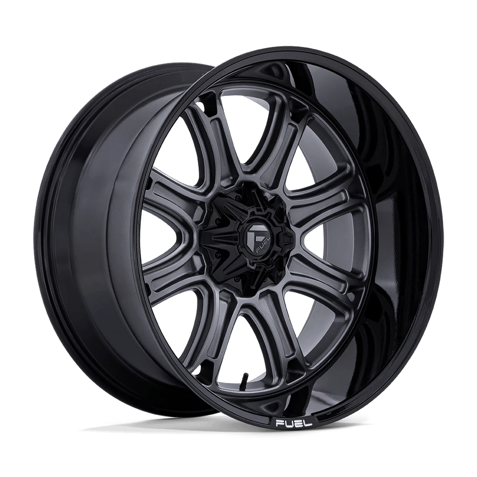 Fuel 1PC DARKSTAR 22x9 ET1 8x170 Matte Gunmetal w/ Black Lip
