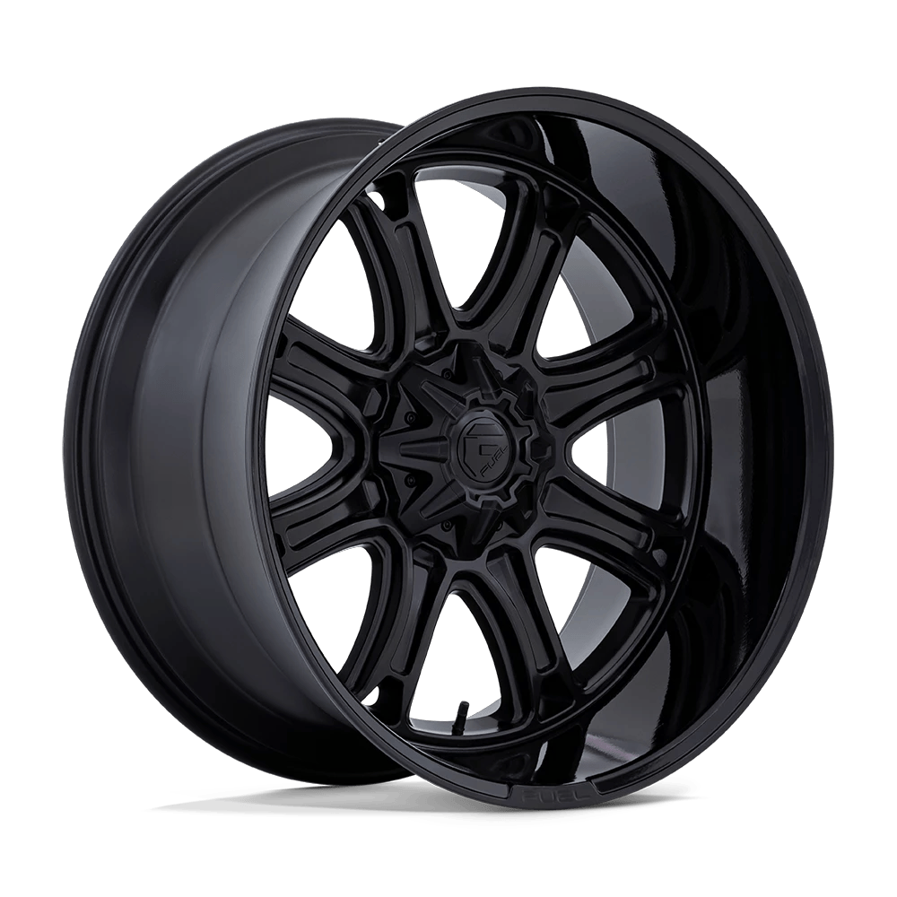 Fuel 1PC DARKSTAR 22x9 ET1 5x127/135 Matte Black w/ Gloss Black Lip