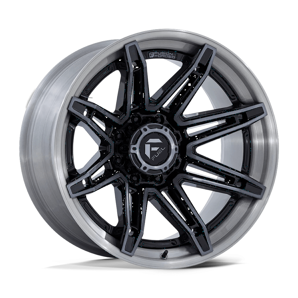 Fuel 1PC FC401 BRAWL 20x10 ET-18 6x139.7 Gloss Black w/ Brushed Gray Tint Face & Lip