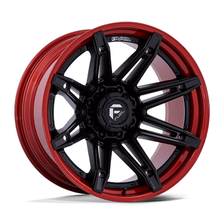 Fuel 1PC FC401 BRAWL 22x12 ET-44 6x135 Matte Black w/ Candy Red Lip