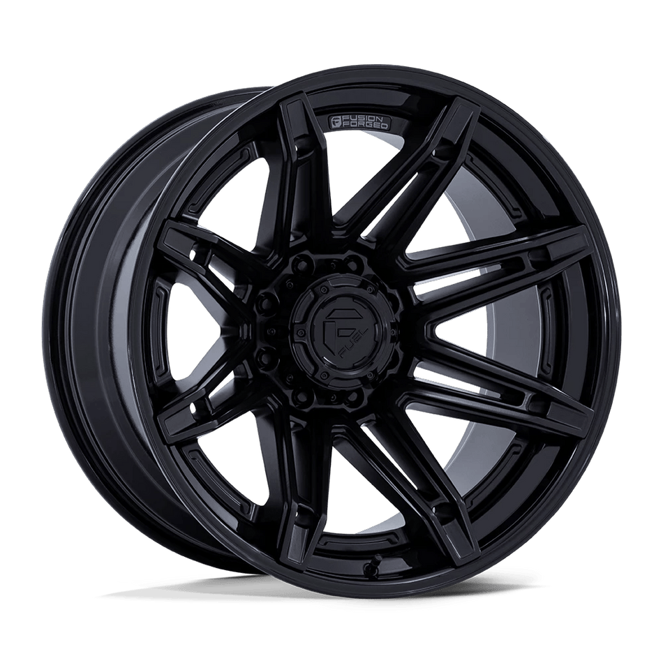 Fuel 1PC FC401 BRAWL 24x12 ET-44 8x180 Matte Black w/ Gloss Black Lip