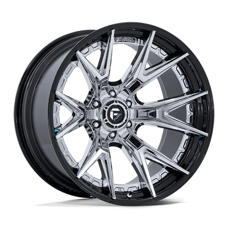 Fuel 1PC FC402 CATALYST 22x10 ET-18 6x139.7 Chrome w/ Gloss Black Lip