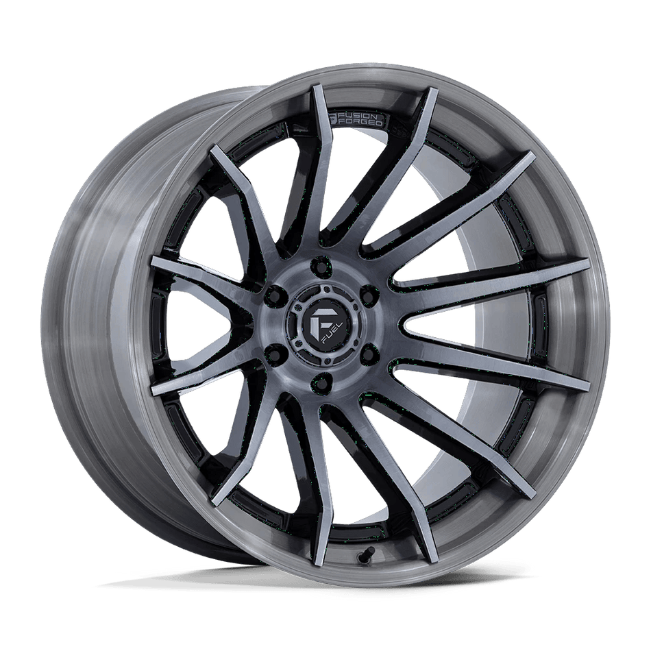 Fuel 1PC FC403 BURN 22x12 ET-44 6x135 Gloss Black w/ Brushed Gray Tint Face & Lip