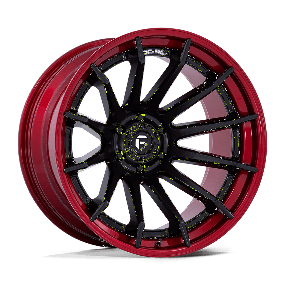 Fuel 1PC FC403 BURN 24x12 ET-44 6x135 Matte Black w/ Candy Red Lip