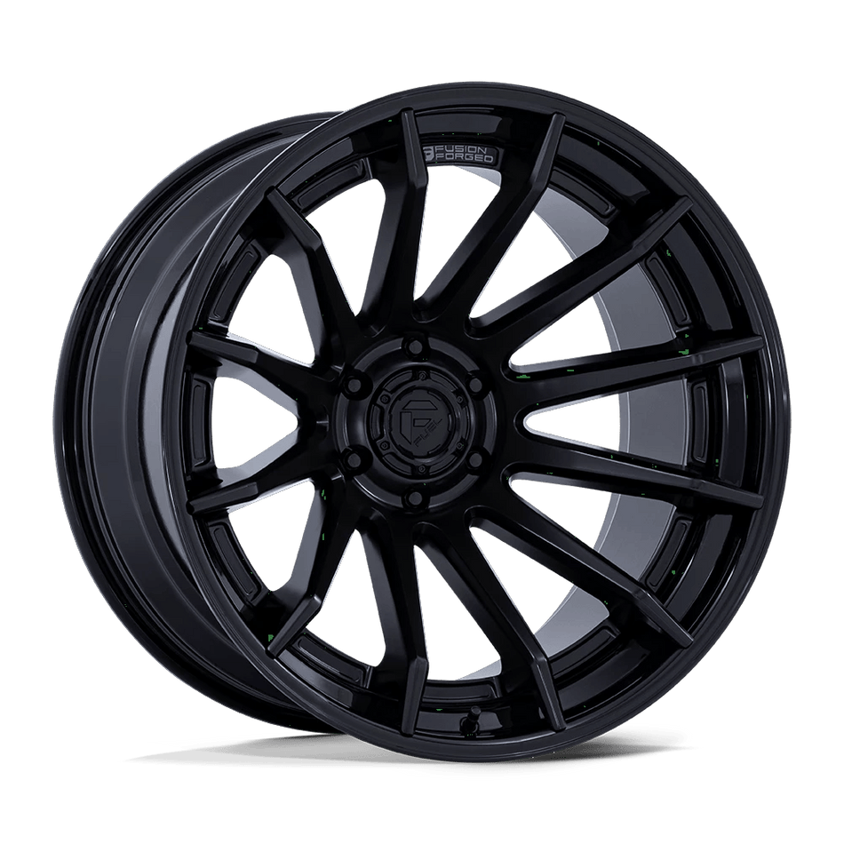 Fuel 1PC FC403 BURN 22x12 ET-44 5x127 Matte Black w/ Gloss Black Lip