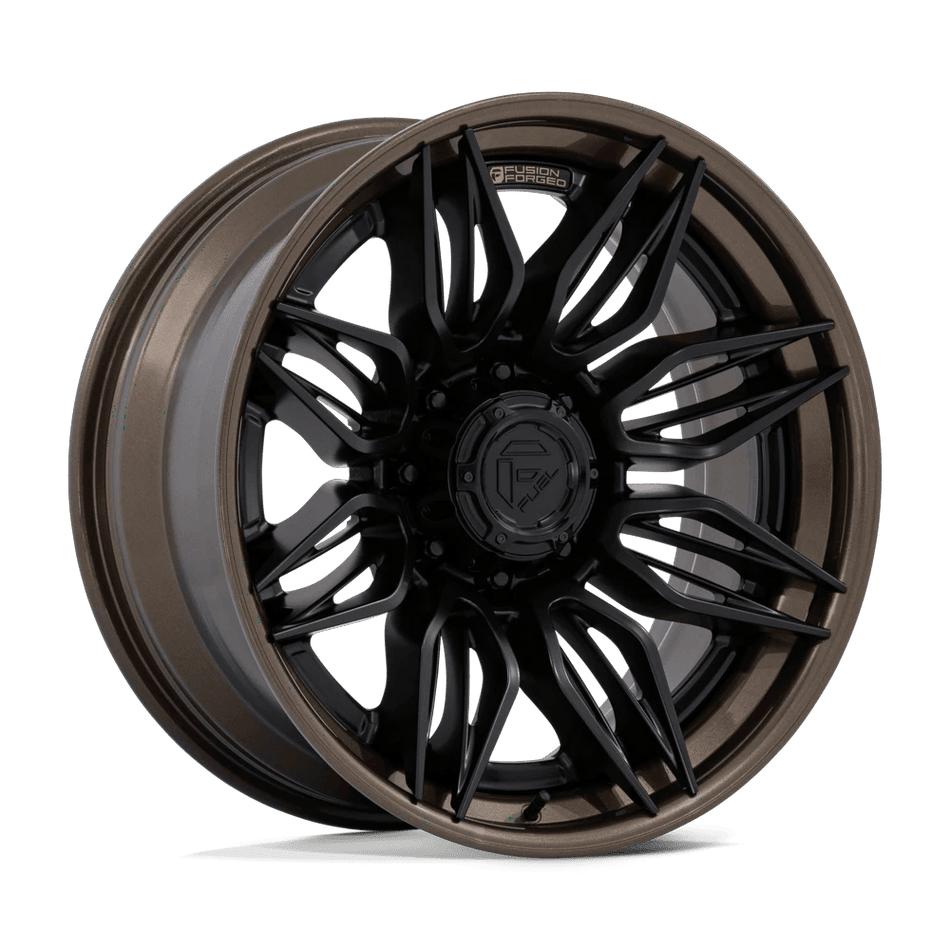 Fuel 1PC FC404 MUTINY 22x10 ET0 8x180 Matte Black w/ Gloss Bronze Lip