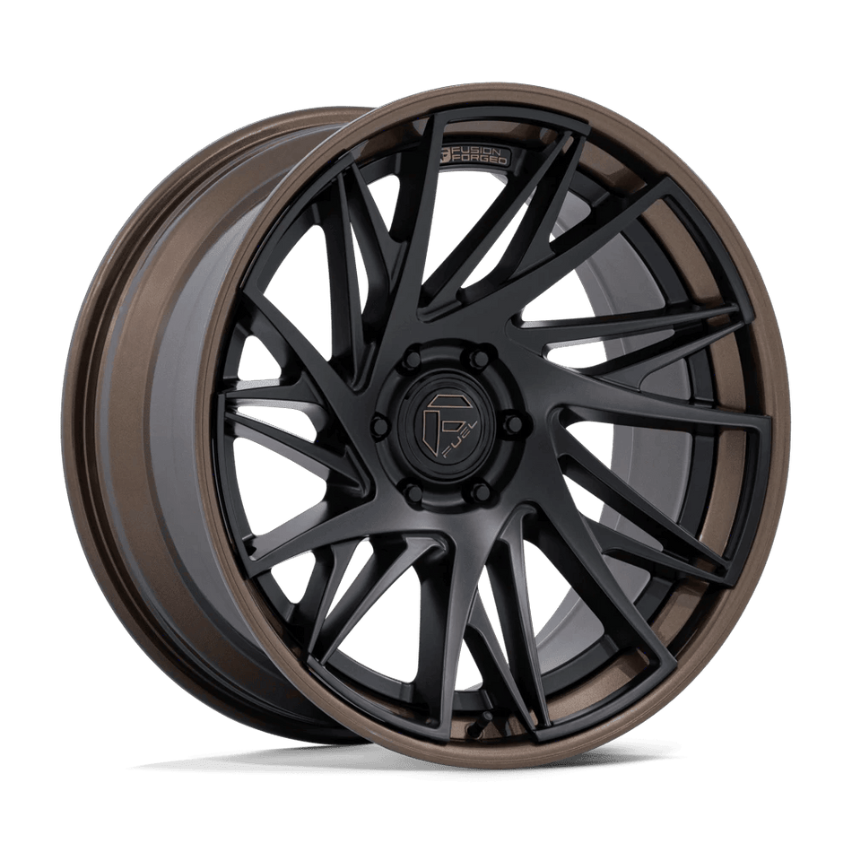 Fuel 1PC FC405 DYNAMO 24x10 ET0 6x139.7 Matte Black w/ Gloss Bronze Lip