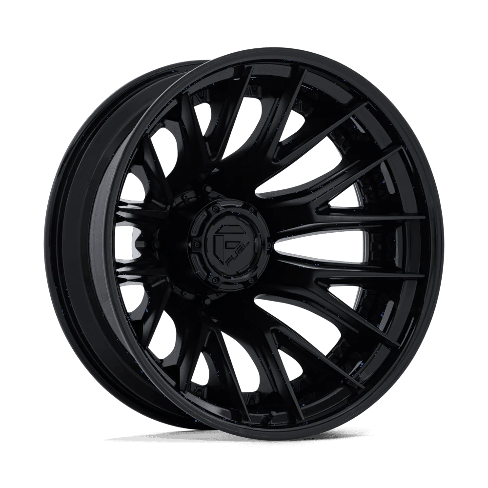 Fuel 1PC D406 CATALYST DUALLY 24x8.25 ET-202 8x200 Matte Black w/ Gloss Black Lip