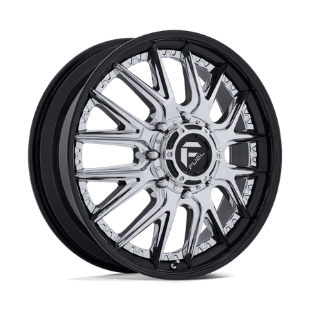Fuel 1PC D407 CATALYST DUALLY 20x8.25 ET105 8x210 Chrome w/ Gloss Black Lip