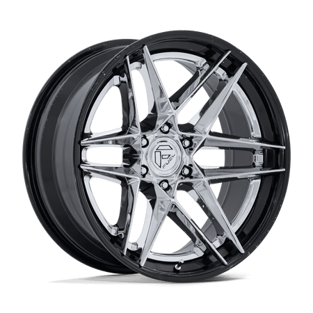 Fuel 1PC FC408 FLIGHT 20x10 ET-18 6x139.7 Chrome w/ Gloss Black Lip