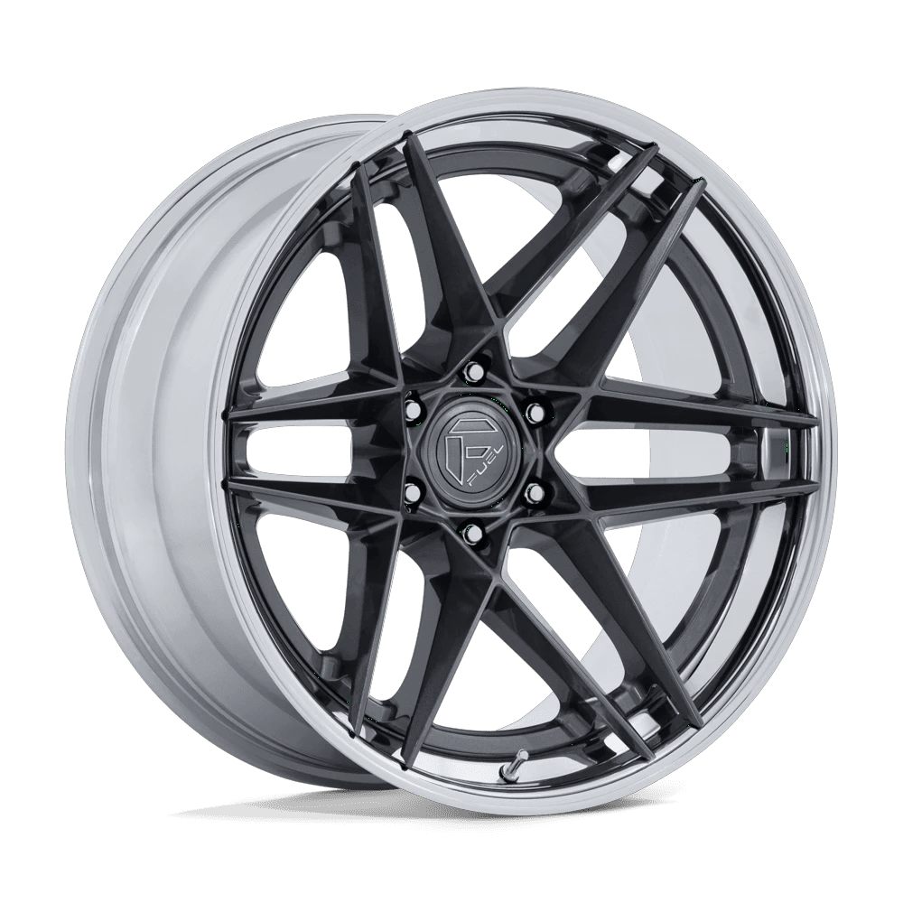 Fuel 1PC FC408 FLIGHT 22x10 ET-18 6x139.7 Gloss Gunmetal w/ Chrome Lip