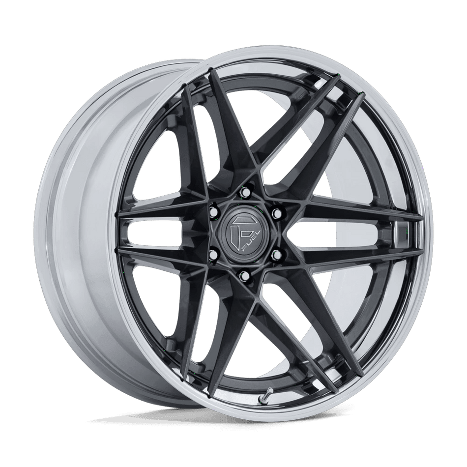 Fuel 1PC FC408 FLIGHT 22x10 ET-18 6x139.7 Gloss Gunmetal w/ Chrome Lip