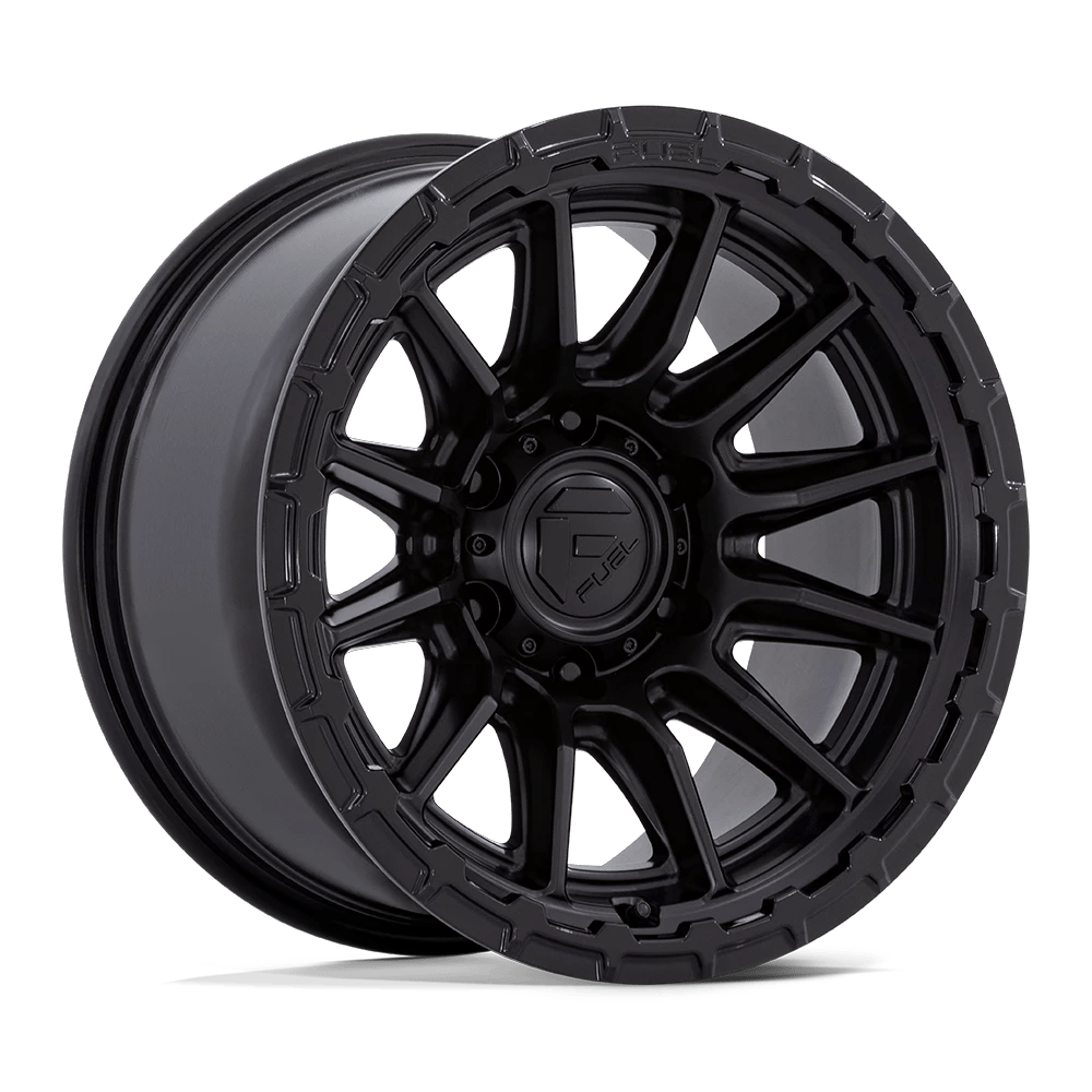 Fuel 1PC FC866 PISTON 20x10 ET-18 6x139.7 Blackout w/ Gloss Black Lip