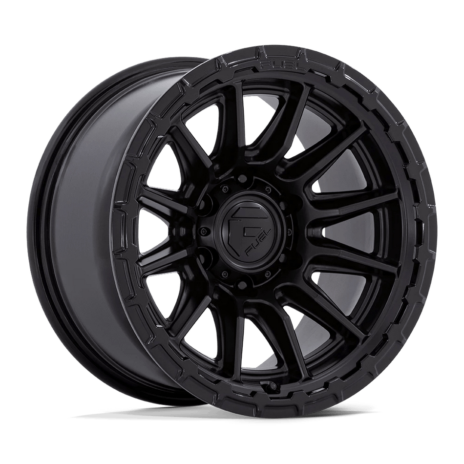 Fuel 1PC FC866 PISTON 17x9 ET-12 6x135 Blackout w/ Gloss Black Lip
