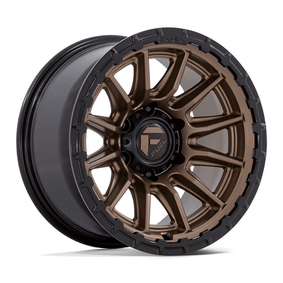 Fuel 1PC FC866 PISTON 17x9 ET-12 6x139.7 Matte Bronze w/ Gloss Black Lip