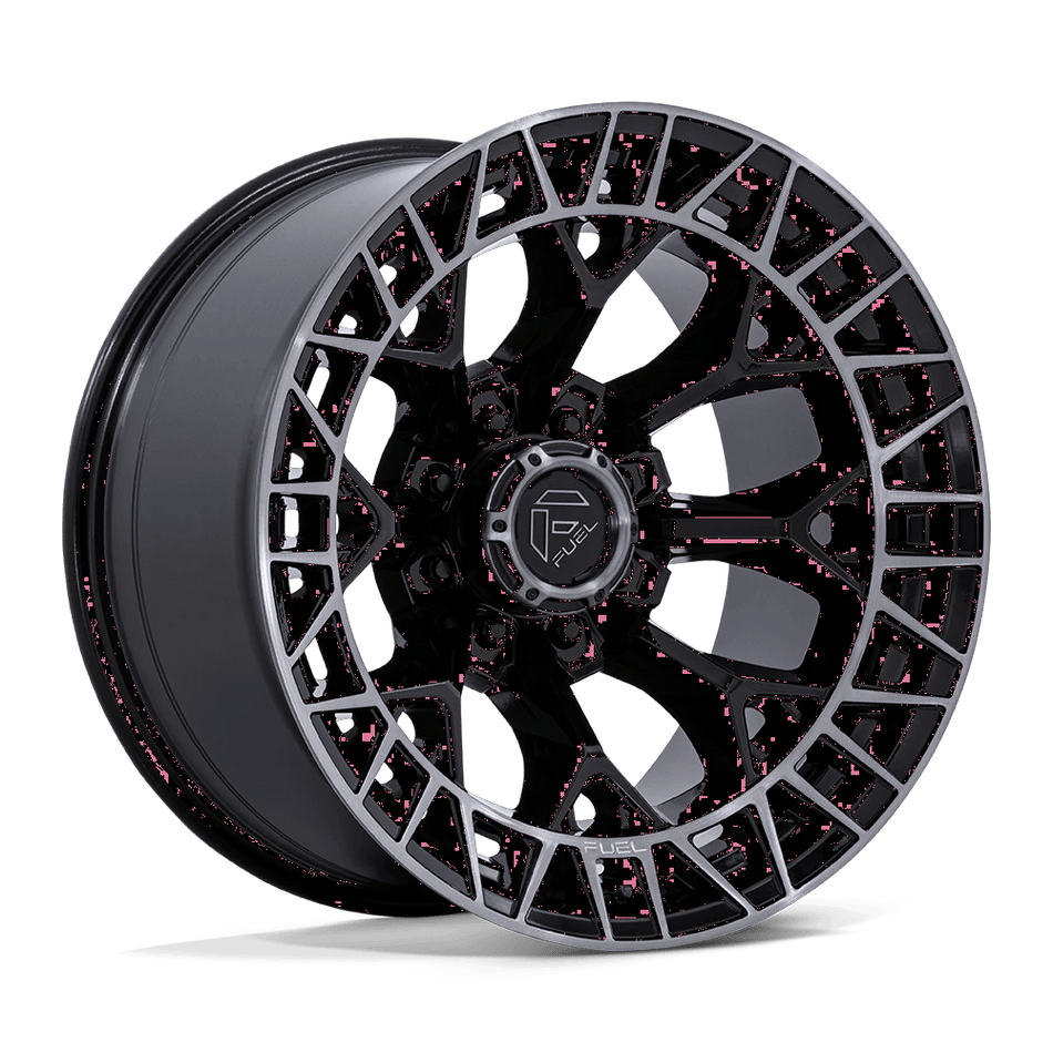 Fuel 1PC FC873 CHARGER 22x12 ET-44 8x165.1 Gloss Black w/ Brushed Dark Tint