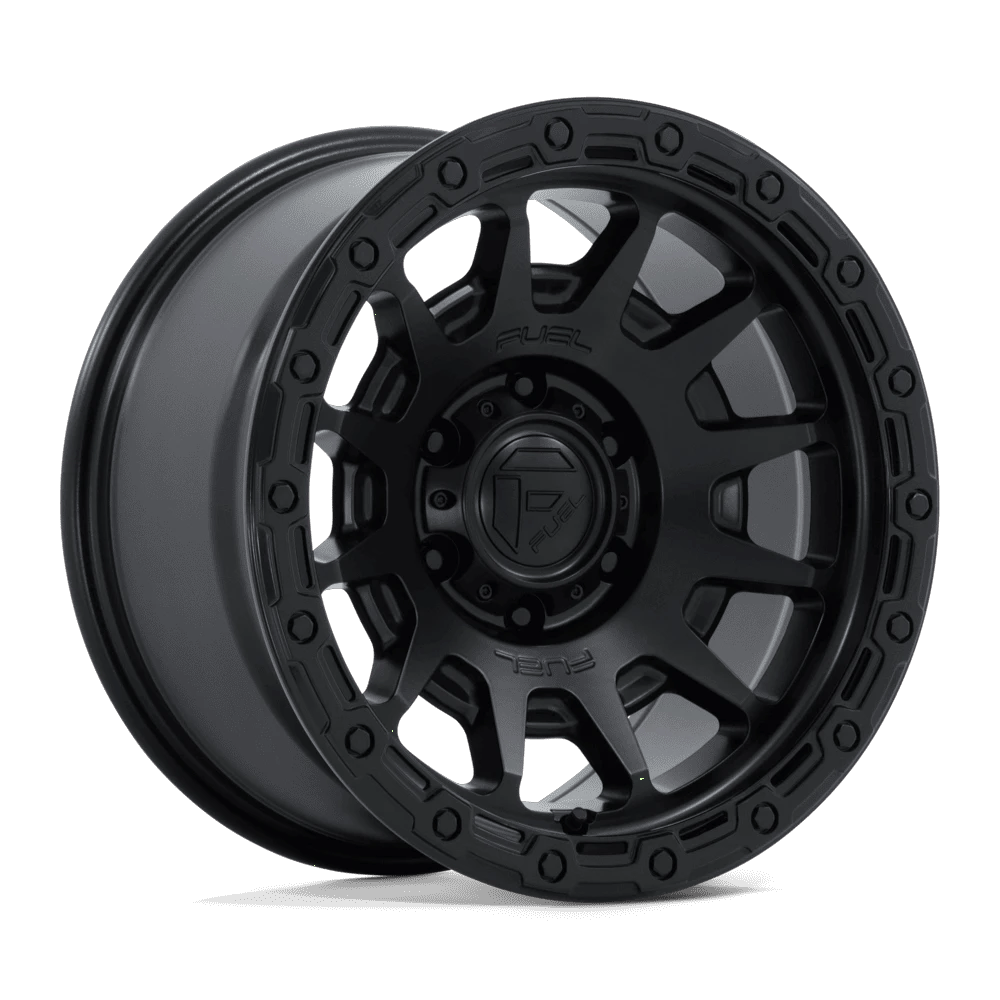 Fuel 1PC FC884 FORTRESS 17x8.5 ET25 6x120 Matte Black w/ Gloss Black Lip