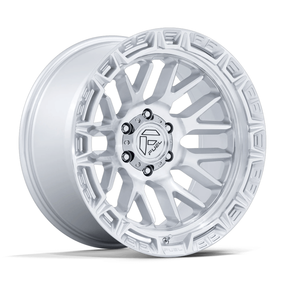 Fuel 1PC FC890 RAIL 20x10 ET-18 5x127 Gloss Silver w/ Machined Face