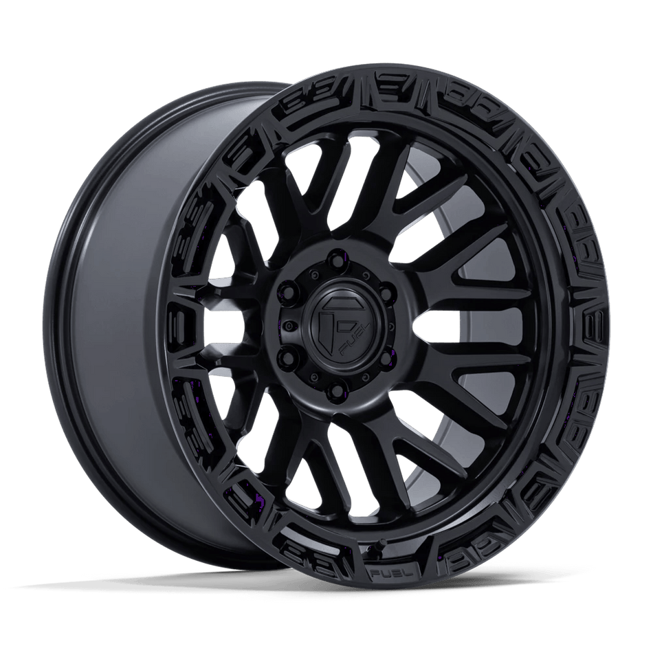 Fuel 1PC FC890 RAIL 17x9 ET-12 5x127 Matte Black w/ Gloss Black Lip