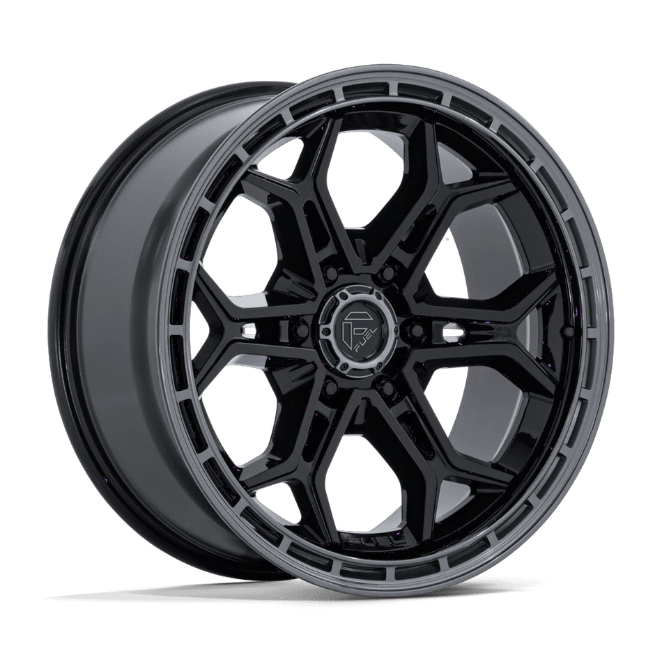 Fuel 1PC FC896 HEATHEN 20x9 ET1 6x139.7 Gloss Black w/ Gloss Gunmetal Lip