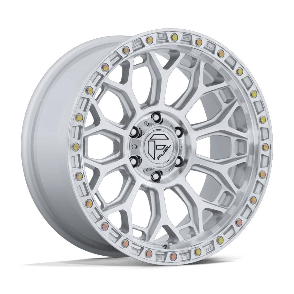 Fuel 1PC FC901 TALON 17x9 ET1 5x127 Gloss Silver w/ Machined Face