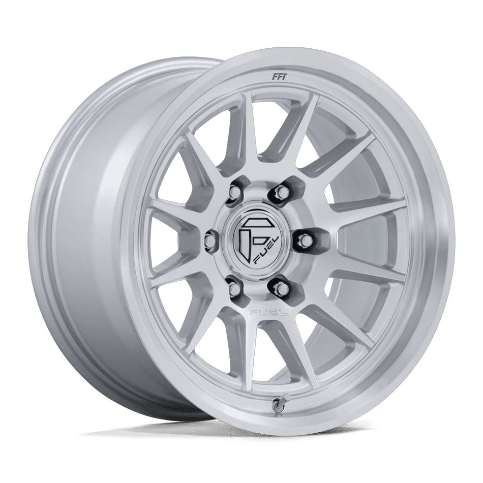 Fuel 1PC FC902 SPUR 17x9 ET1 6x114.3 Gloss Silver w/ Machined Face