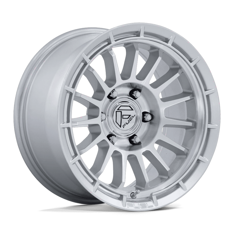 Fuel 1PC FC905 ASCEND 17x8.5 ET25 6x139.7 Gloss Silver w/ Machined Face
