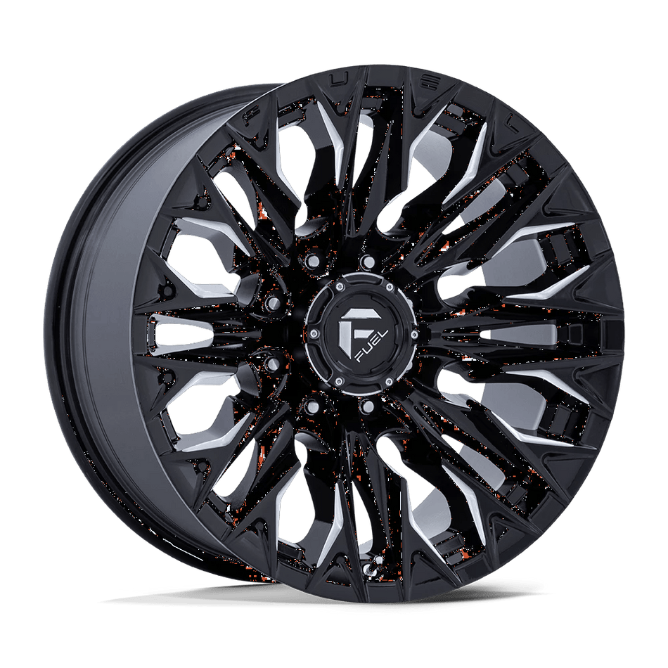 Fuel 1PC D803 FLAME 20x9 ET1 8x180 Gloss Black Milled