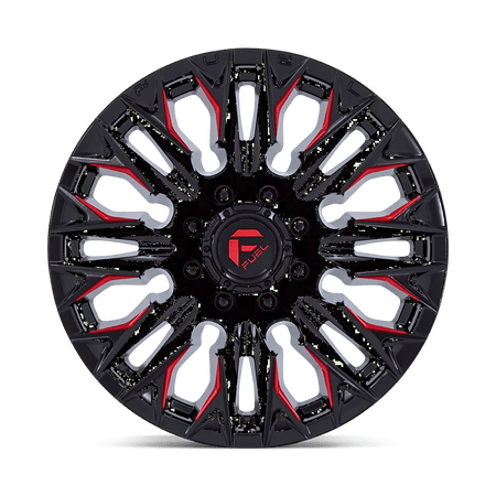 Fuel 1PC D823 FLAME 20x9 ET20 8x170 Gloss Black Milled w/ Candy Red