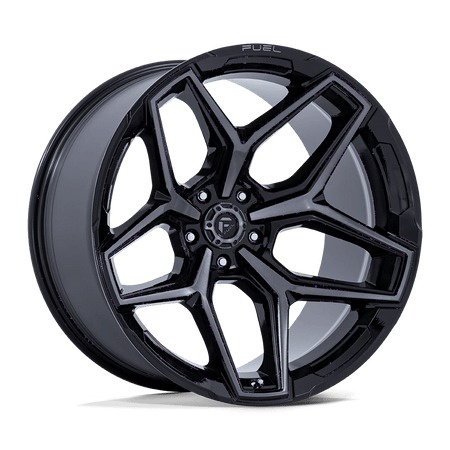 Fuel 1PC FLUX 17x9 ET-12 5x127 Gloss Black Brushed Face w/ Gray Tint