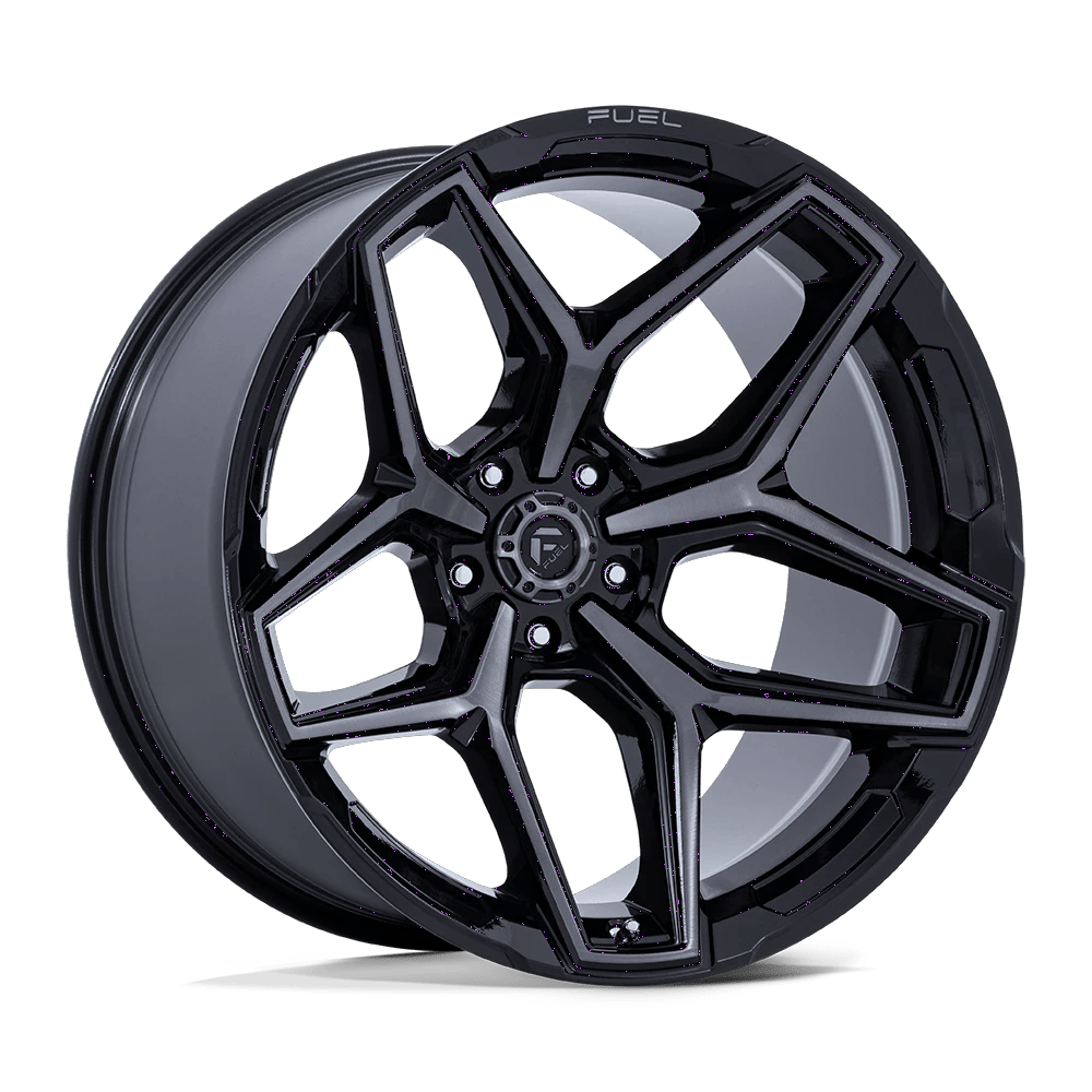 Fuel 1PC FLUX 17x9 ET1 5x127 Gloss Black Brushed Face w/ Gray Tint