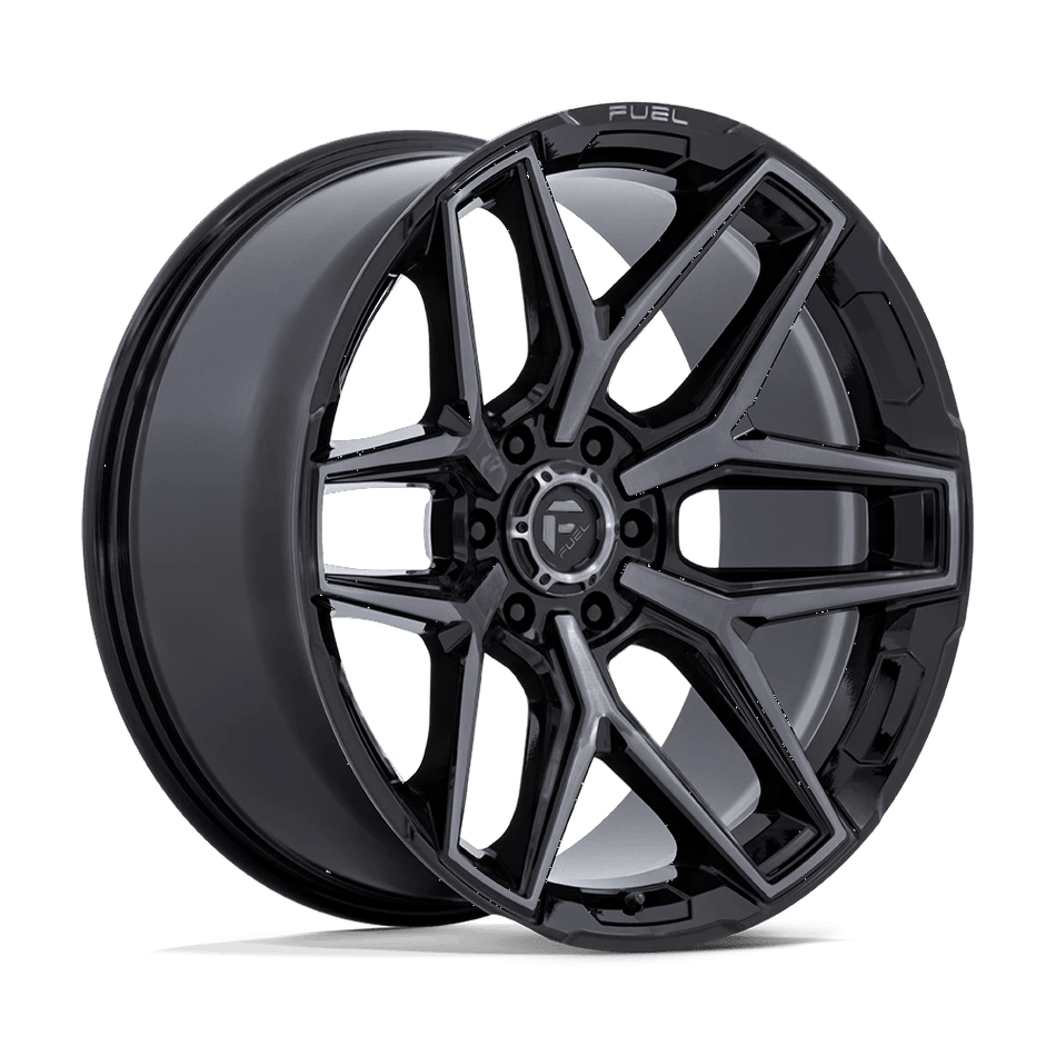 Fuel 1PC FLUX 20x9 ET20 6x135 Gloss Black Brushed Face w/ Gray Tint
