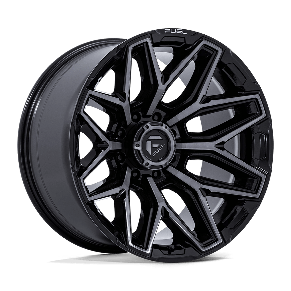 Fuel 1PC FLUX 22x12 ET-44 8x165.1 Gloss Black Brushed Face w/ Gray Tint
