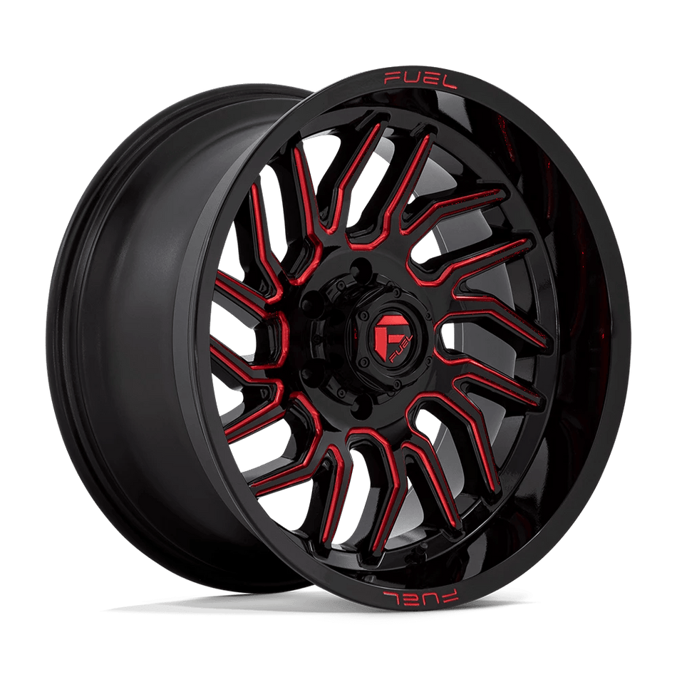 Fuel 1PC D808 HURRICANE 20x10 ET-18 6x135 Gloss Black Milled w/ Red Tint