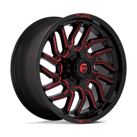 Fuel 1PC D808 HURRICANE 20x9 ET20 6x135 Gloss Black Milled w/ Red Tint
