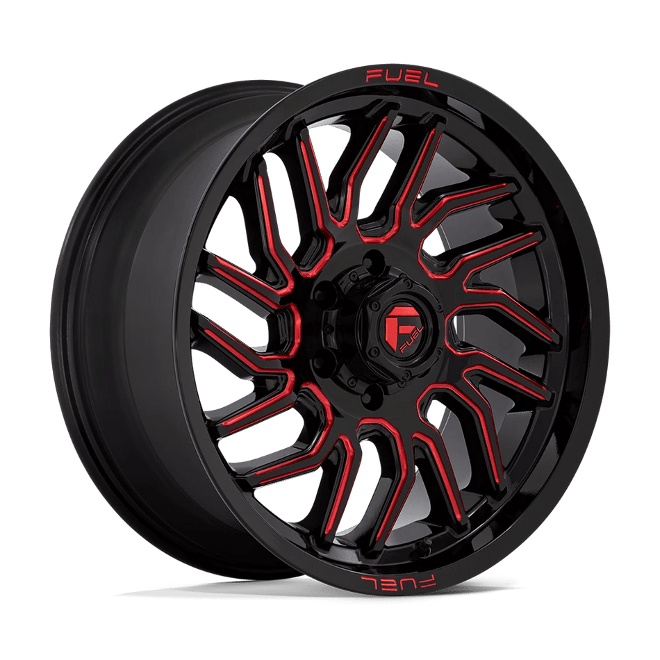 Fuel 1PC D808 HURRICANE 20x9 ET20 6x135 Gloss Black Milled w/ Red Tint