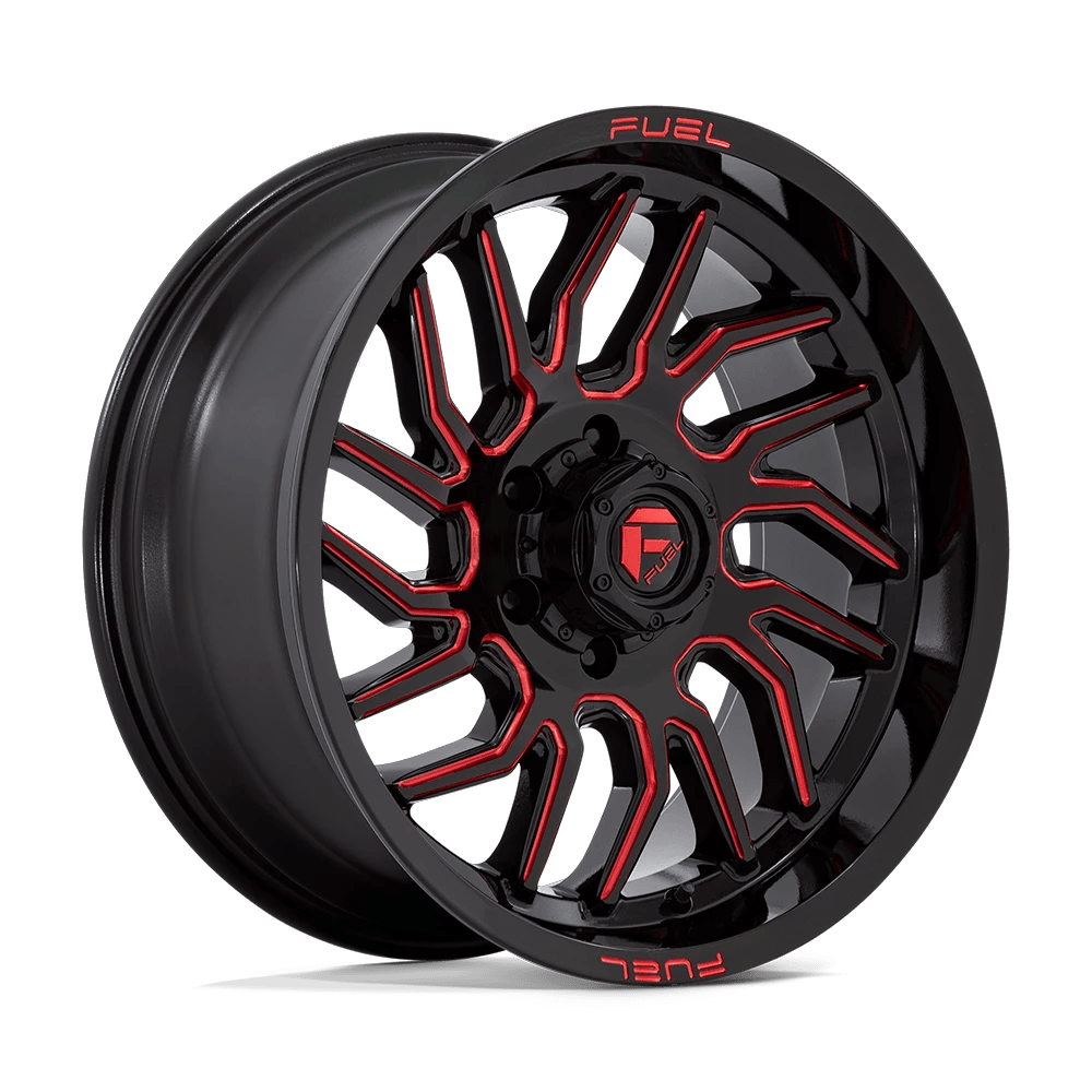 Fuel 1PC D808 HURRICANE 20x9 ET1 6x139.7 Gloss Black Milled w/ Red Tint