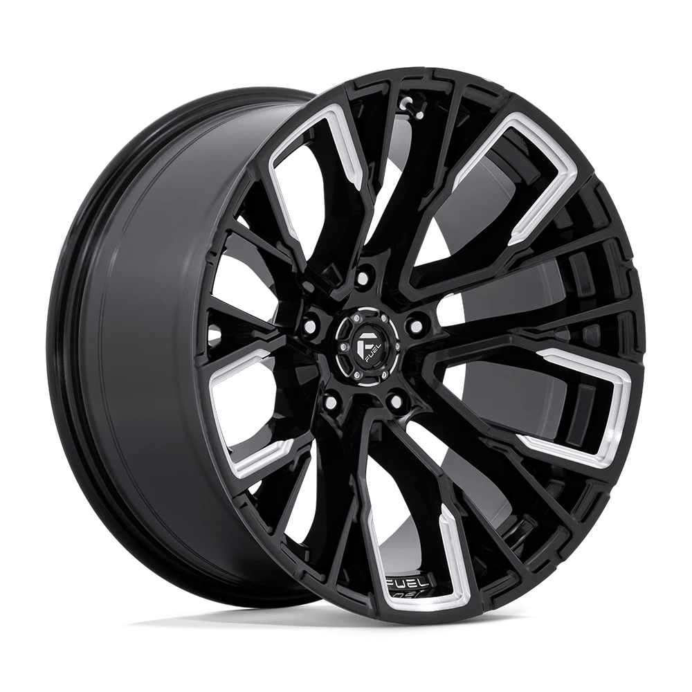 Fuel 1PC D849 REBAR 20x10 ET-18 5x139.7 Gloss Black Milled