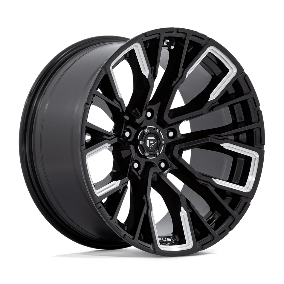 Fuel 1PC D849 REBAR 20x10 ET-18 5x139.7 Gloss Black Milled