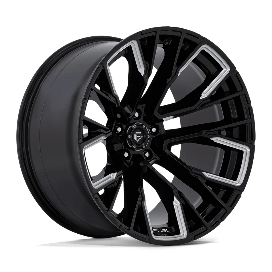 Fuel 1PC D849 REBAR 22x12 ET-44 5x139.7 Gloss Black Milled