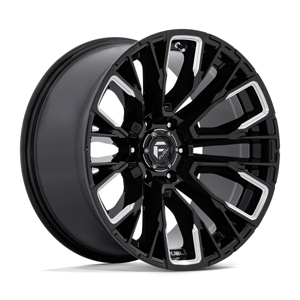 Fuel 1PC D849 REBAR 20x10 ET-18 6x135 Gloss Black Milled