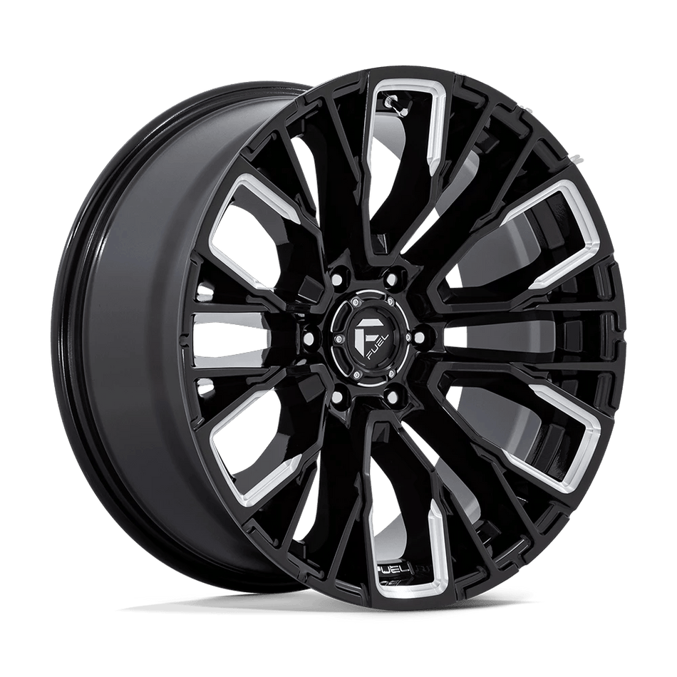Fuel 1PC D849 REBAR 20x9 ET1 6x135 Gloss Black Milled