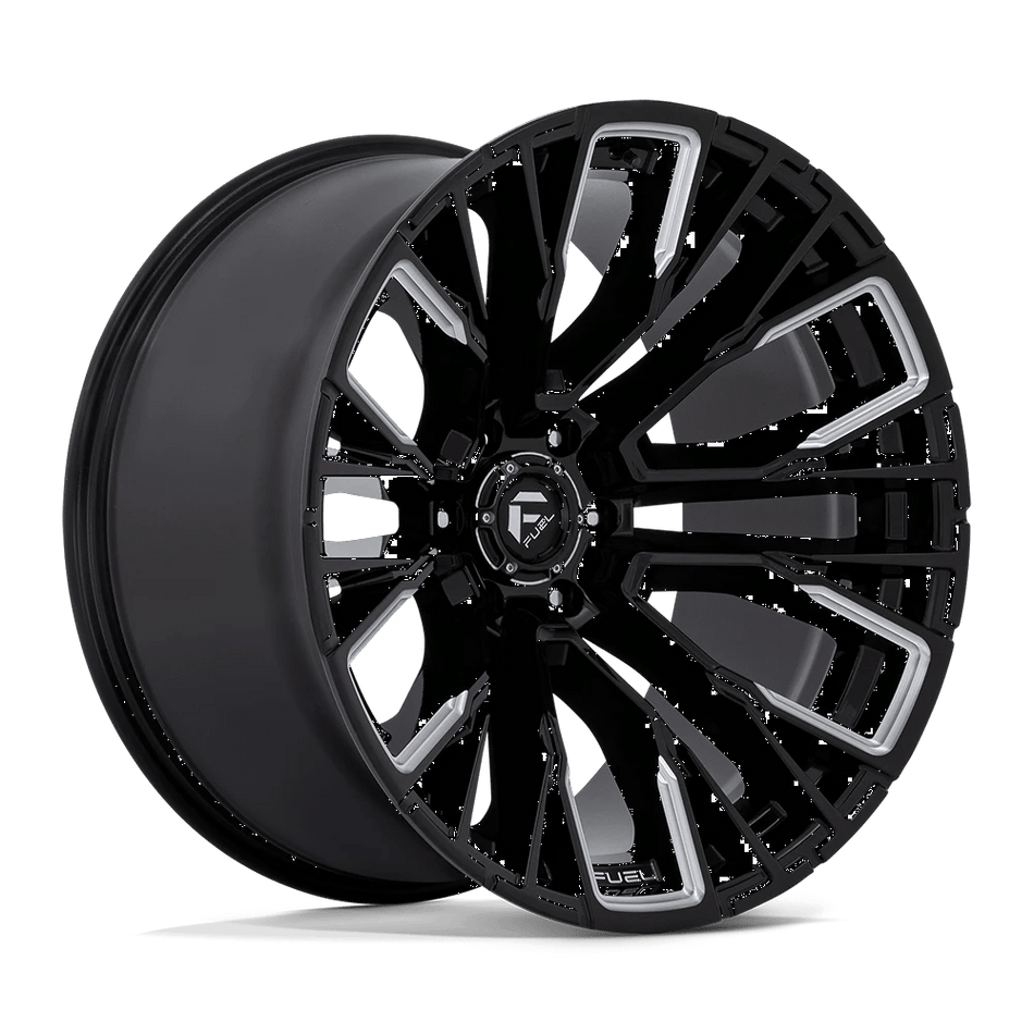 Fuel 1PC D849 REBAR 22x12 ET-44 6x139.7 Gloss Black Milled