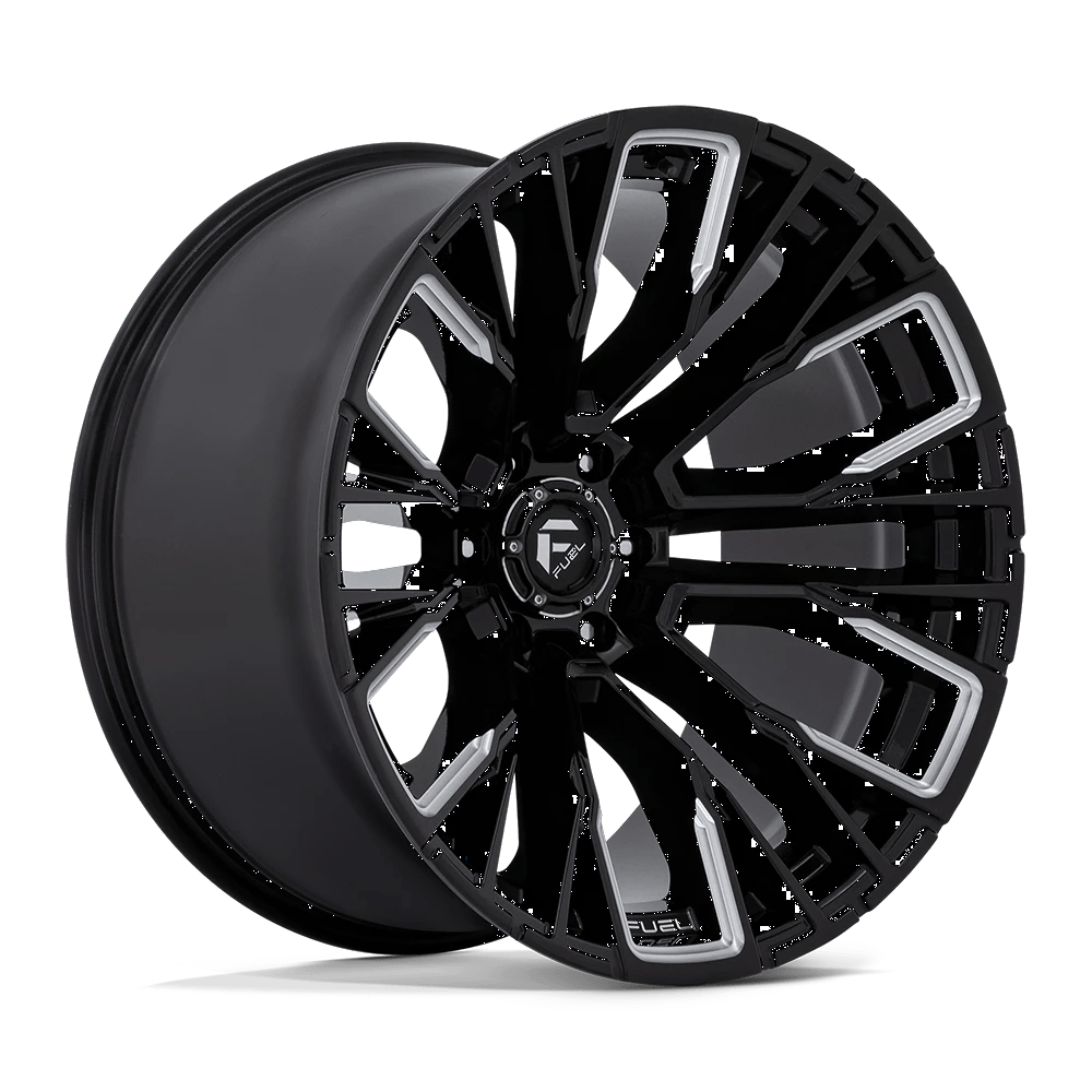 Fuel 1PC D849 REBAR 22x12 ET-44 6x135 Gloss Black Milled