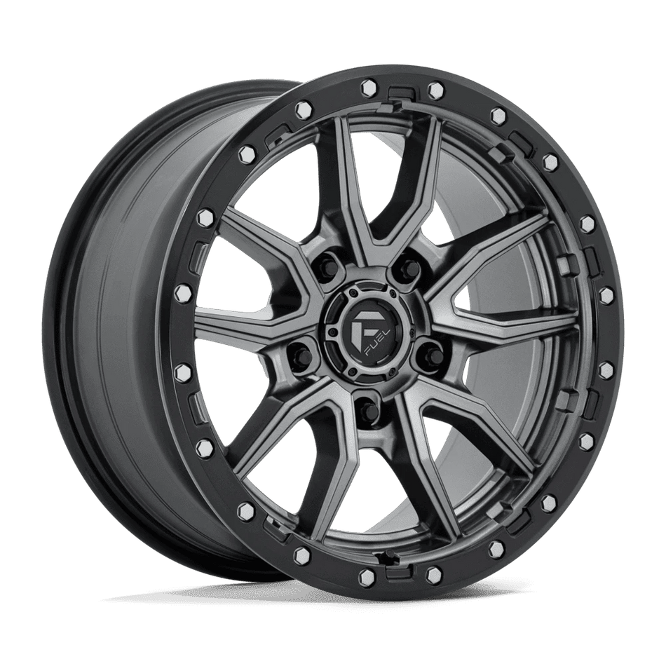 Fuel 1PC D680 REBEL 17x9 ET1 5x150 Matte Gunmetal Black Bead Ring